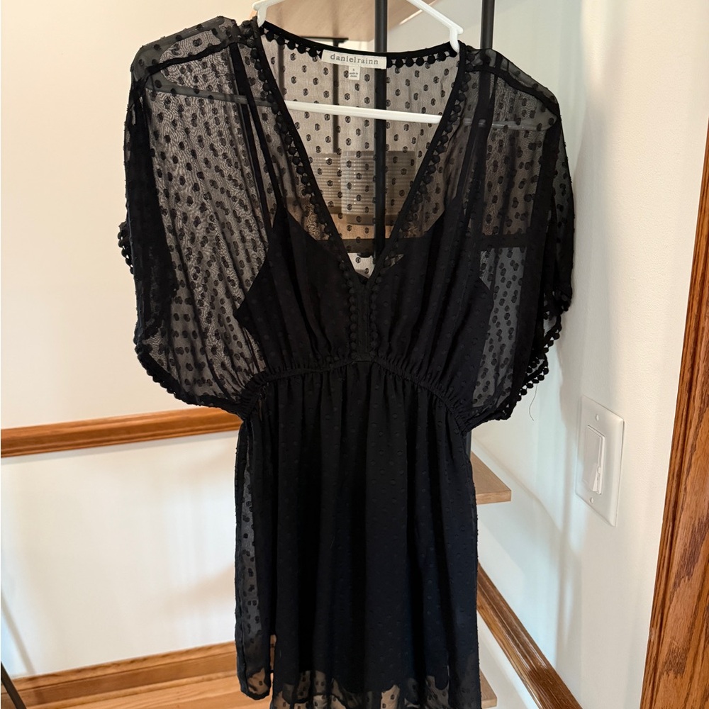 Daniel Rainn Black Sheer Blouse